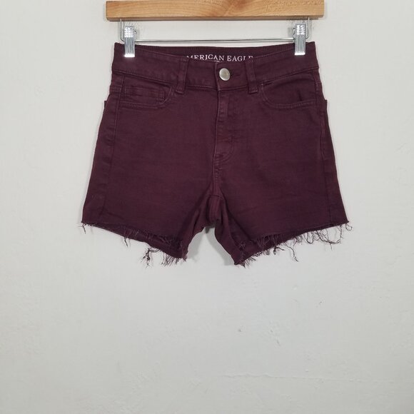 American Eagle Hi-Rise Shortie Super Super Stretch Shorts Size 0 - Picture 1 of 5